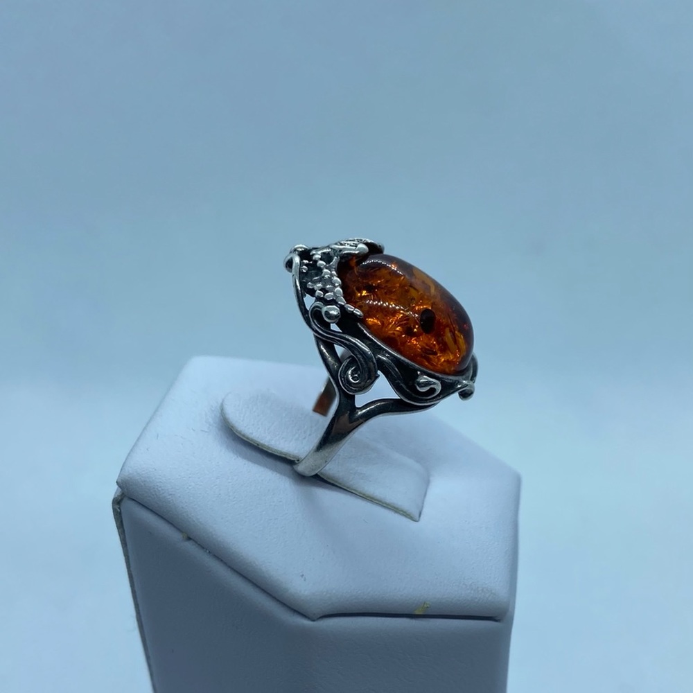 925 Amber Ring - image 4